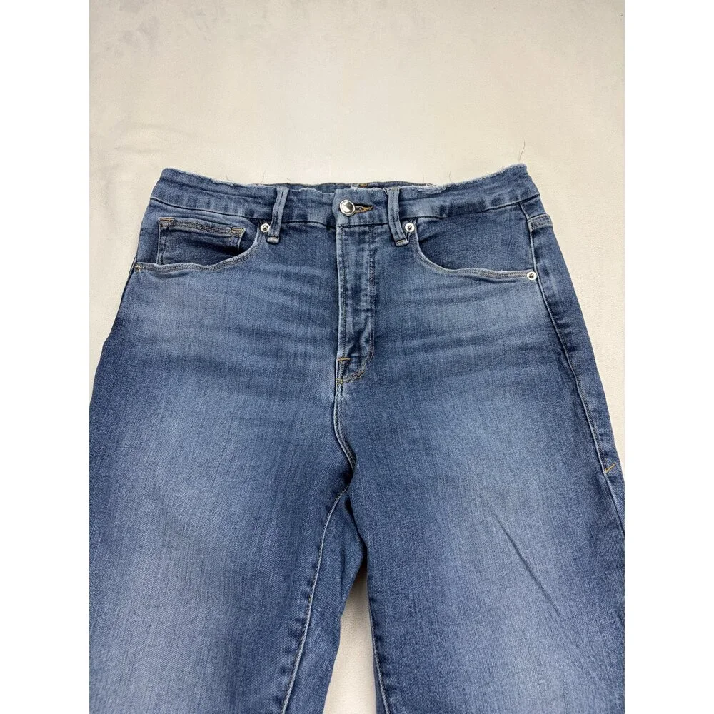 Good American High-Rise Tapered Jeans Size 30 Medium‎ Wash